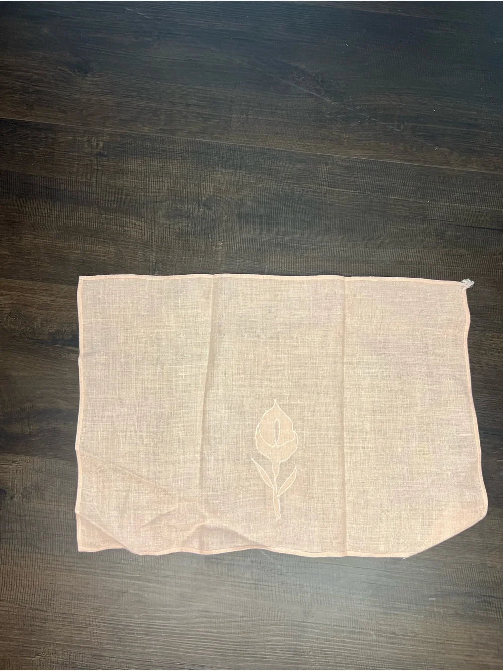 Set of Five Vintage Pink and White Flower Napkins